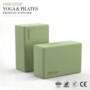 High Density EVA Foam Yoga Blocks, Non-Slip Surface, Curved Edges, Stretch Blocks for Yoga and Pilates