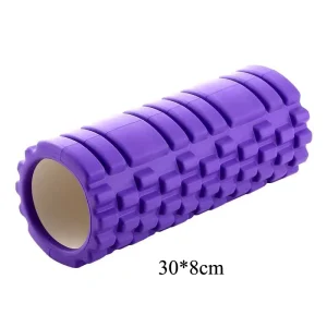 High Density EVA Hollow Foam Roller with Spiky Wolf Tooth Nodes for Full Body Massage Yoga