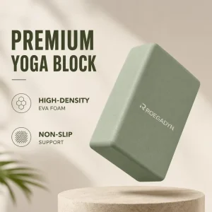 High Density EVA Yoga Block with Non-Slip Surface for Yoga, Pilates, Stretching, and Alignment