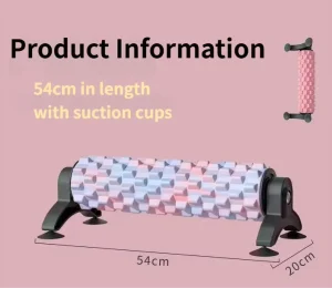 High Density EVA Yoga Foam Roller Bracket Pilates Stand Hollow Design Medium Firmness Portable for Exercise
