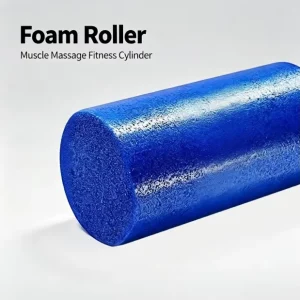 High-Density Foam Roller, Model MVCV, Medium Firmness, 12 Inch, Blue, for Back, IT Bands and Hamstrings