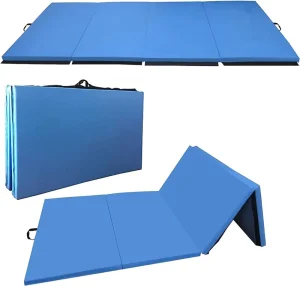 High-Density Folding Exercise Gymnastics Mat for Yoga, Aerobics and Pilates, Multicolor