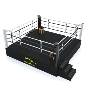 High-Density Mat Liftable Height-Adjustable Boxing Ring with Heavy-Duty Steel Frame for Combat Sports
