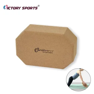 High-Density Natural Cork Octagonal Yoga Block for Pilates and Yoga