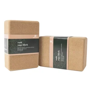 High-Density Natural Cork Yoga Block for Home Gym and Exercise