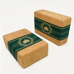 High Density Natural Cork Yoga Blocks Eco Friendly Non Slip Fitness Exercise Yoga Accessories Brick Blocks With Custom Logo