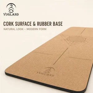 High Density Non Slip Cork Yoga Mat for Pilates Gym Fitness Workout