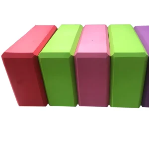 High Density Non Slip Eco Friendly EVA Yoga Block 3x15x7.5c Custom Logo Print for Fitness Equipment