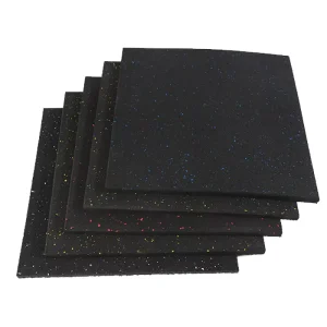 High Density Rubber Gym Flooring Tile Shock Absorption Waterproof Click Lock Installation China Factory for Gym