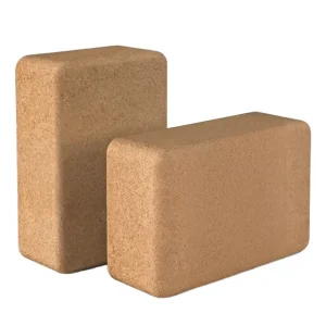 High Density Thick Wedge Eco Friendly Yoga Block Organic 100% Natural Cork Customizable Non Slip Yoga Blocks