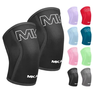 High Elastic Breathable 7mm Neoprene Weightlifting Knee Compression Sleeves for Squats