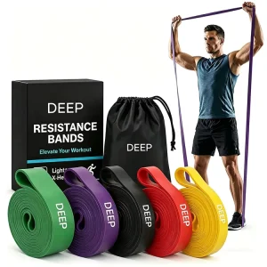 High Elastic Heavy Duty Resistance Bands Set with Handles Pull up Hip Exercise Bands 5-150Lbs Home Gym