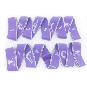 High Elastic Yoga Belt Exercise Yoga Stretching Strap 9 Loops Resistance Bands With Yoga Asana