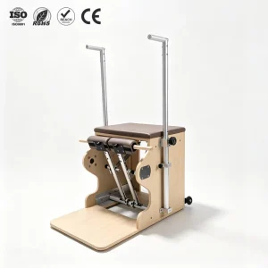High End Pilates Stability Chair with Aluminium Alloy Handles Solid Maple Stability Chair for Home Gym Core Workout