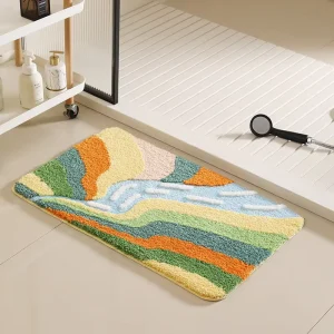 High Pile Thick Absorbent Non Slip Rubber Bathroom Bath Mat