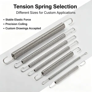 High Precision 304 Stainless Steel Extension Tension Spring for Machinery Auto Hardware Accessories