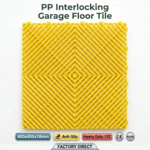 High Quality 18mm Thick Plastic Interlocking Floor Tiles UV Protected Modular PP Floor Mats for Sports Court