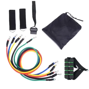 High Quality Adjustable Exercise Band Workout Tube Set for Sale Fitness Elastic Gym Latex Resistance Bands