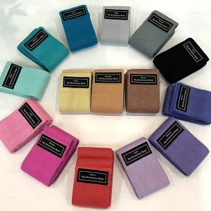High Quality Fabric Resistance Bands Heavy Medium Light Set Yoga Pilates Fitness Accessory Elastic Bands Custom Logo