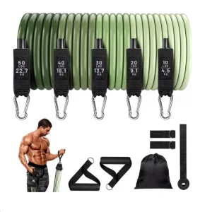 High Quality Home Exercise Fitness TPE Low Price Multifunction Adjustable 11 Pcs Resistance Bands Set