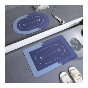 High Quality Super-Absorbent Non-Slip Diatom Mud Bathroom Shower Mat with Rubber Backing