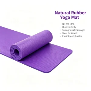 High-Resilience Yoga Mat with Shock Absorption for Stretching and Balance