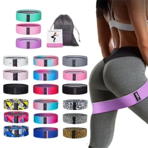 High-Resistance 3-Level Fabric Booty Band Set with Adjustable Bands
