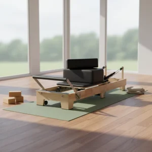 High-Stability Pilates Reformer MJD W15 Oak Wood Construction for Studio/Home Fitness
