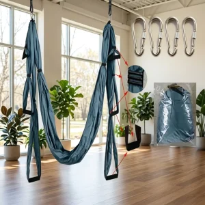High-Strength Fabric Antigravity Yoga Hammock Aerial Yoga Swing Trapeze Full Set