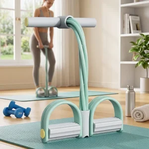 High-Tensile 4-Tube Pedal Resistance Band for Yoga, Arm, Leg and Waist Exercise