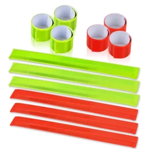 High Visibility Reflective Slap Band Adjustable Snap Design for Night Running Cycling and Outdoor Safety