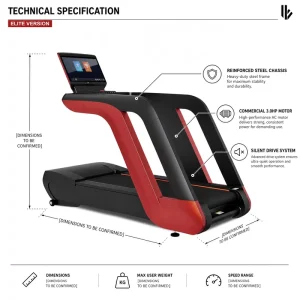 High end Commercial Treadmill Cardio Equipment Running Machine with LED Screen of Gym Equipment Fitness