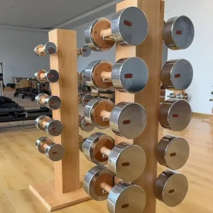 High-grade Wooden Dumbbells Solid Wood Dumbbells for Hotel Gyms and Clubs Oak Material