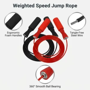 High-strength Steel Bearing Outdoor Dual-purpose Adjustable Jump Rope with Anti-slip Grip