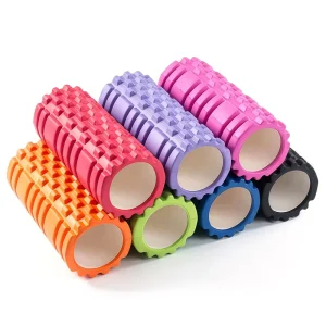 Hollow Anti-Slip EVA Yoga Column Foam Roller, Medium Firmness, for Muscle Massage