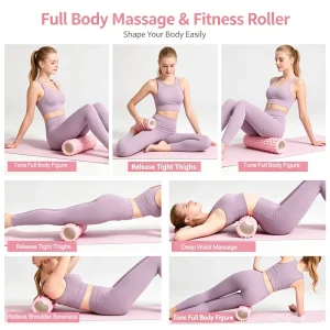 Hollow EVA Foam Yoga Roller with Massage Spikes for Deep Tissue Muscle Release and Exercise