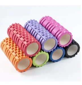 Hollow Grid EVA Foam Roller and Spikey Massage Ball for Yoga, Pilates and Home Gym
