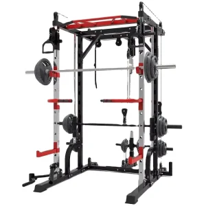 Home Bodybuilding Crossover Multifunctional Steel Power Cage Weight Lifting Squat Rack Training Smith Gym Machine