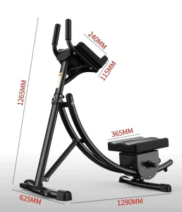 Home Elastic Adjustable Steel Ab Coaster Abdominal Exercise Machine