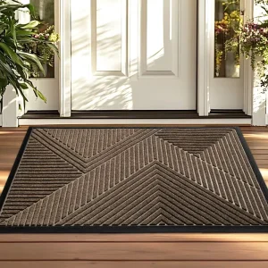 Home Entrance Carpet, Non-Slip Rubber Polyester Floor Mat, Washable Door Mat