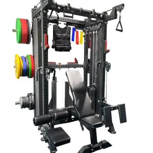 Home Exercise Multi-Function Power Rack Smith Machine with Steel Squat Station