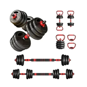 Home Fitness 3 in 1barbell Dumbbell Set Gym Workout 15 50kg Adjustable Dumbbell Set