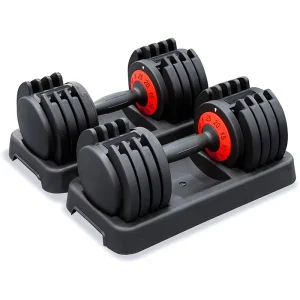 Home Fitness Adjustable Smart Dumbbell From 5kg to 25 kg Training Weights