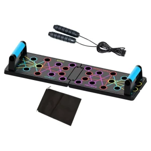 Home Fitness Equipment Foldable Multi Functional Push up Board Fitness Machine with Resistance Band Abdominal Chest Training