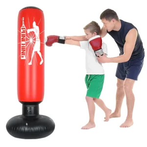 Home Fitness Gym Portable Inflatable Punching Bag PVC Boxing Equipment with Water or Sand Filling Options