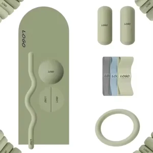 Home Fitness Kit with Yoga Ball, Silicone Dumbbells, Resistance Bands and Yoga Mat