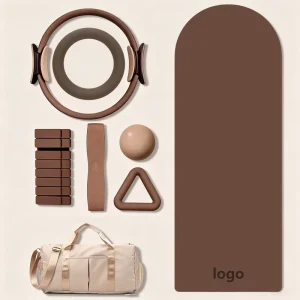 Home Fitness Kit with Yoga Mat, Foam Dumbbells, Pilates Set, Power Ring, Barbell Rod and Accessories