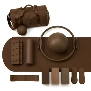Home Fitness Kit with Yoga Mat Foam Dumbbells Pilates Set Power Ring and Barbell Rod