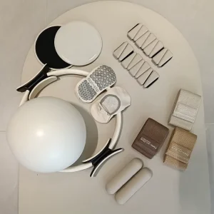 Home Fitness Kit with Yoga Mat, Foam Dumbbells, Pilates Set, and Power Ring