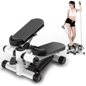 Home Fitness Mini Stepper with Adjustable Resistance, Steel and ABS, 150 kg Max Load